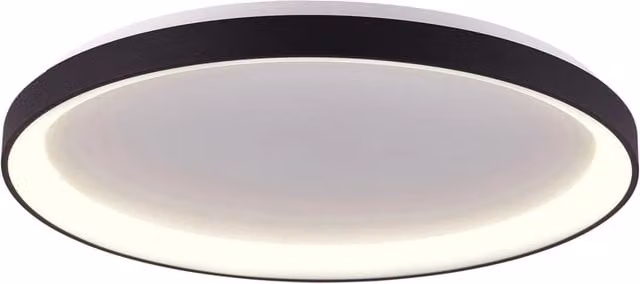 Plafoniera tonda LED Merope 600 CCT 42W 3000K 4000K luce soffitto lampada muro cucina ufficio 230V 58cm COLORE NERO