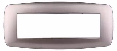 Ettroit placca compatibile Bticino Livinglight 7 moduli plastica slim colore titanio - LN87708
