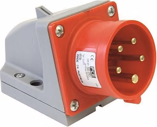 Spina CEE per apparecchi a parete, 400V/16A, IP44, 5 poli