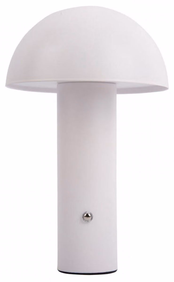 Leitmotiv - Lampada da tavolo Fuego - Bianca - Ø15cm Lampada da tavolo - Lampada da comodino, soggiorno, camera da letto
