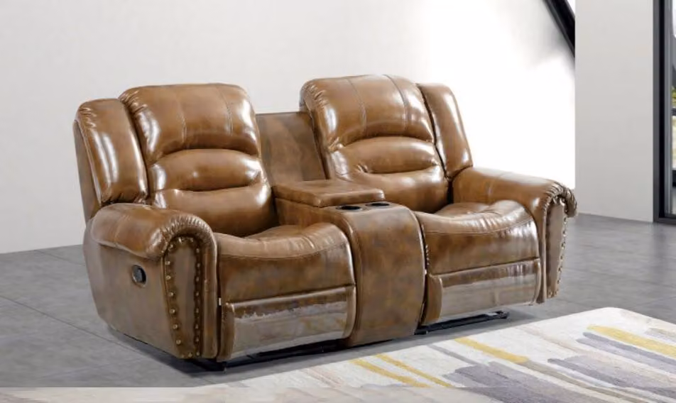 Sofa 2 Sitzer Design Sofa Polster Couchen Couch Modern Luxus Braun