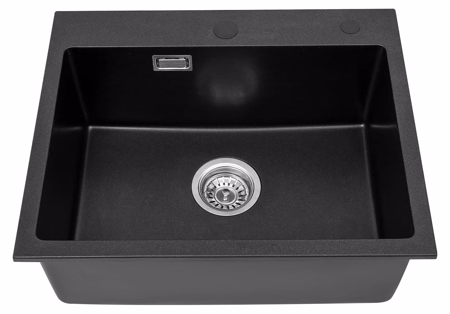 Solidchoice - Lavello da incasso 55 x 45 cm in quarzite, completo di kit di scarico
