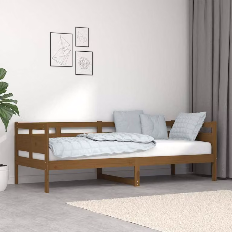 vidaXL Dormeuse Ambra in legno massello di pino color ambra, L 200 x P 80 x H 66 cm