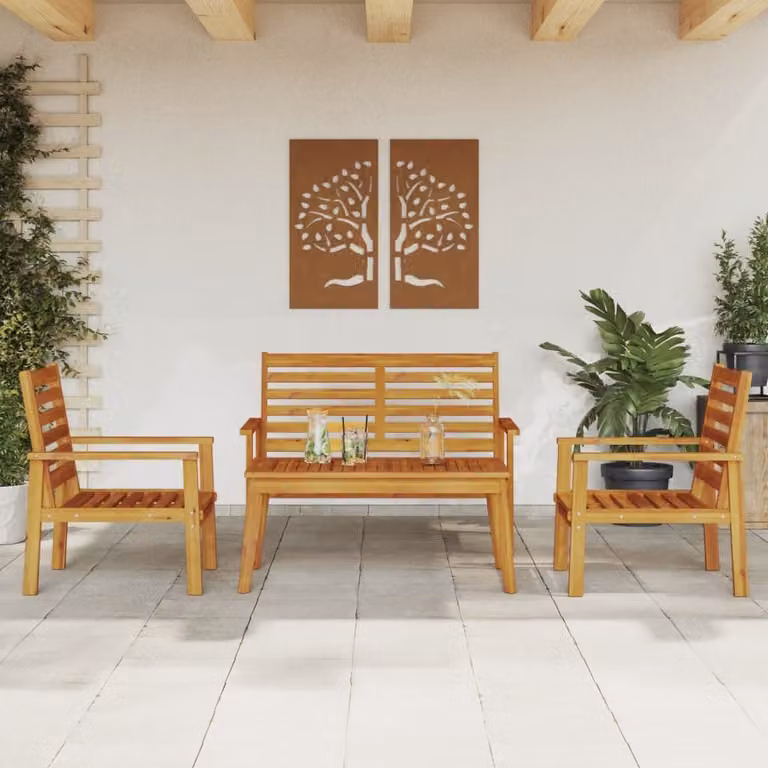 Maison Exclusive - Set Salotto da Giardino 4 pz in Legno Massello di Acacia