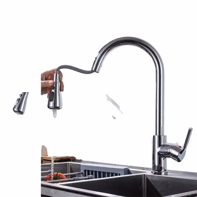 Rubinetto da cucina, design estraibile, superficie nichelata, CF04021CP Chrome