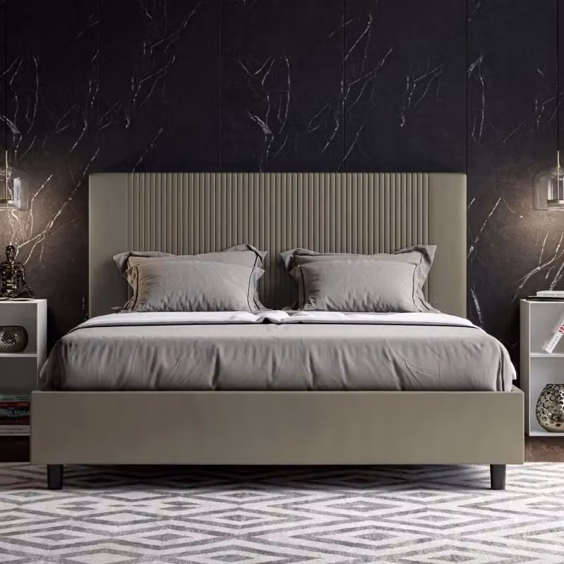 Letto matrimoniale imbottito Goya Ityhome con contenitore in similpelle L: 160 cm, P: 230 cm, H: 122 cm – 2