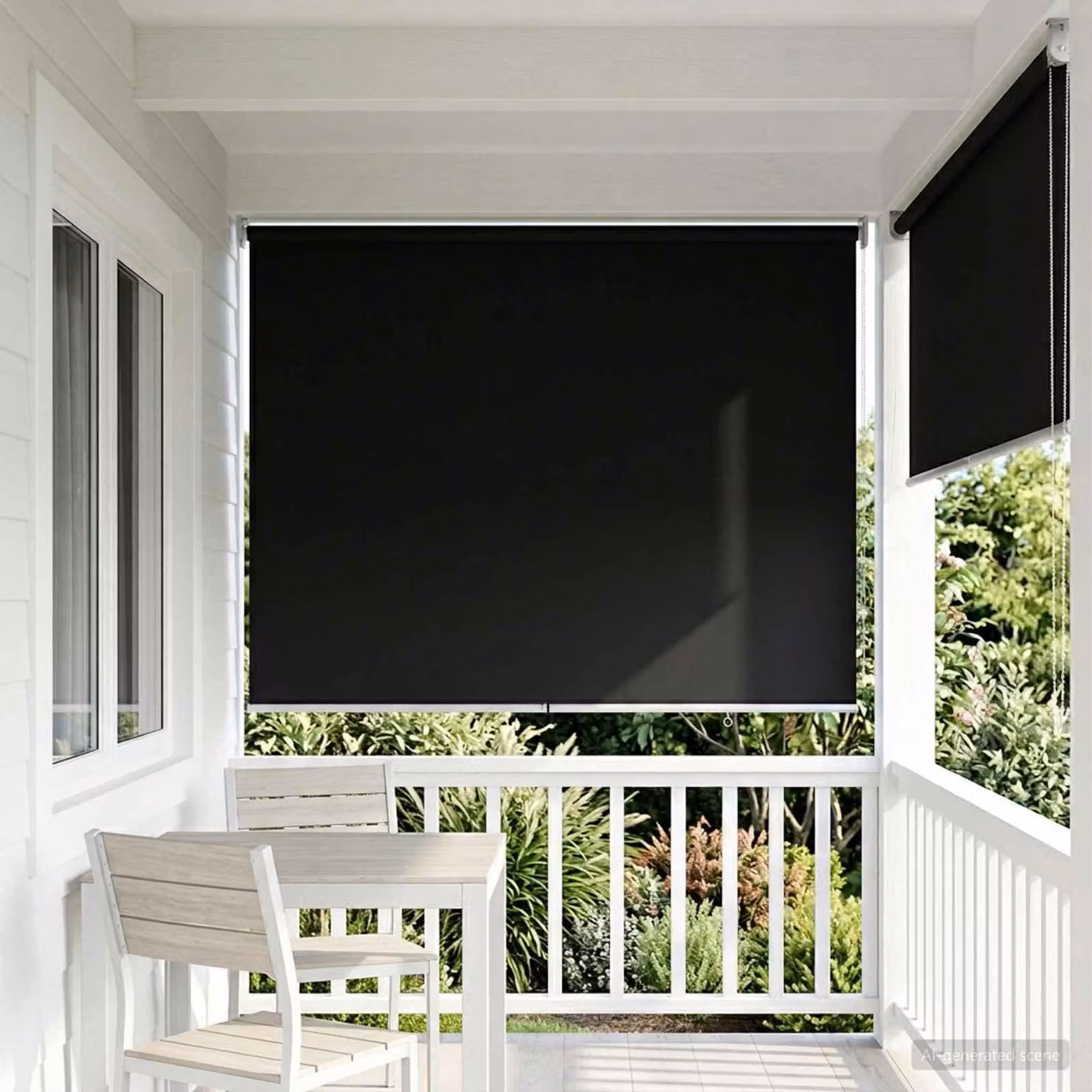 Voletta a rullo con protezione UV Nero 100 x 230 cm Poliestere