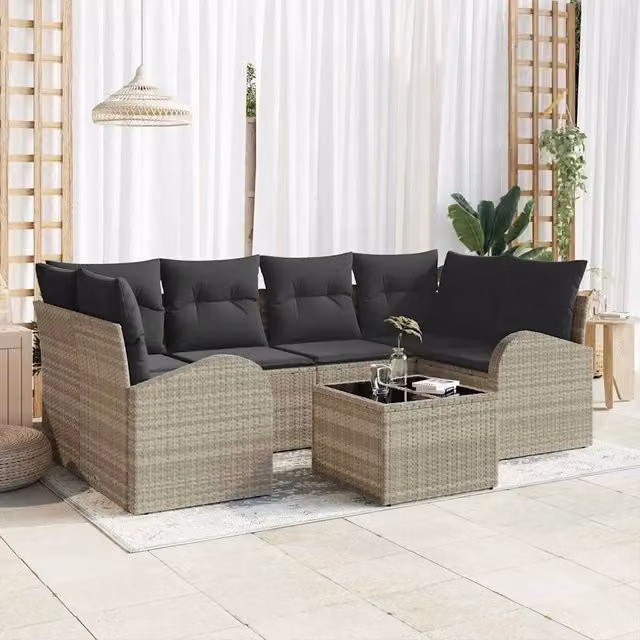 Set Divano da Giardino 7 pz 6-Numero di posti 3354611