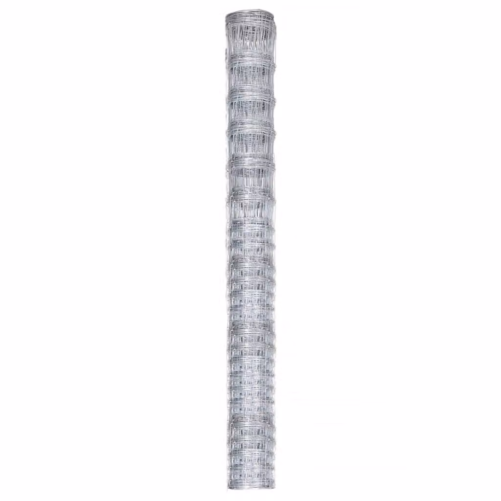 Recinzione da Giardino in Acciaio Zincato 50x1,6 m Argento