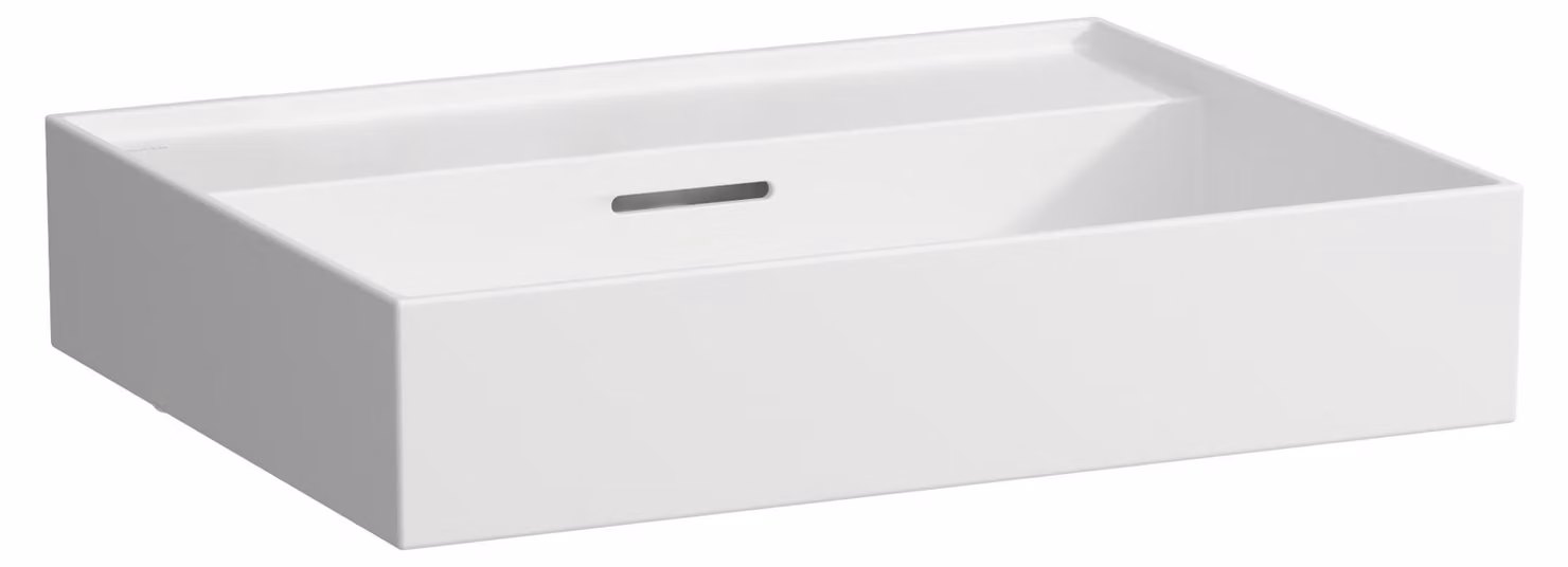 LAUFEN Kartell lavabo à encastrer, sans trou pour robinet, avec trop-plein, 600x460mm, H8103337571091, H8103337571091