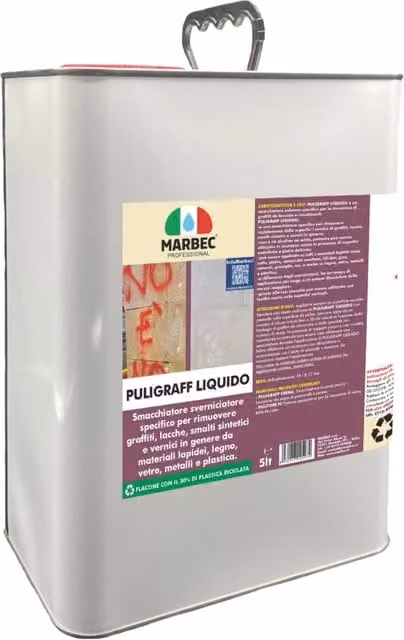 Smacchiatore liquido Puligraff Marbec per la rimozione di graffiti, 5 l