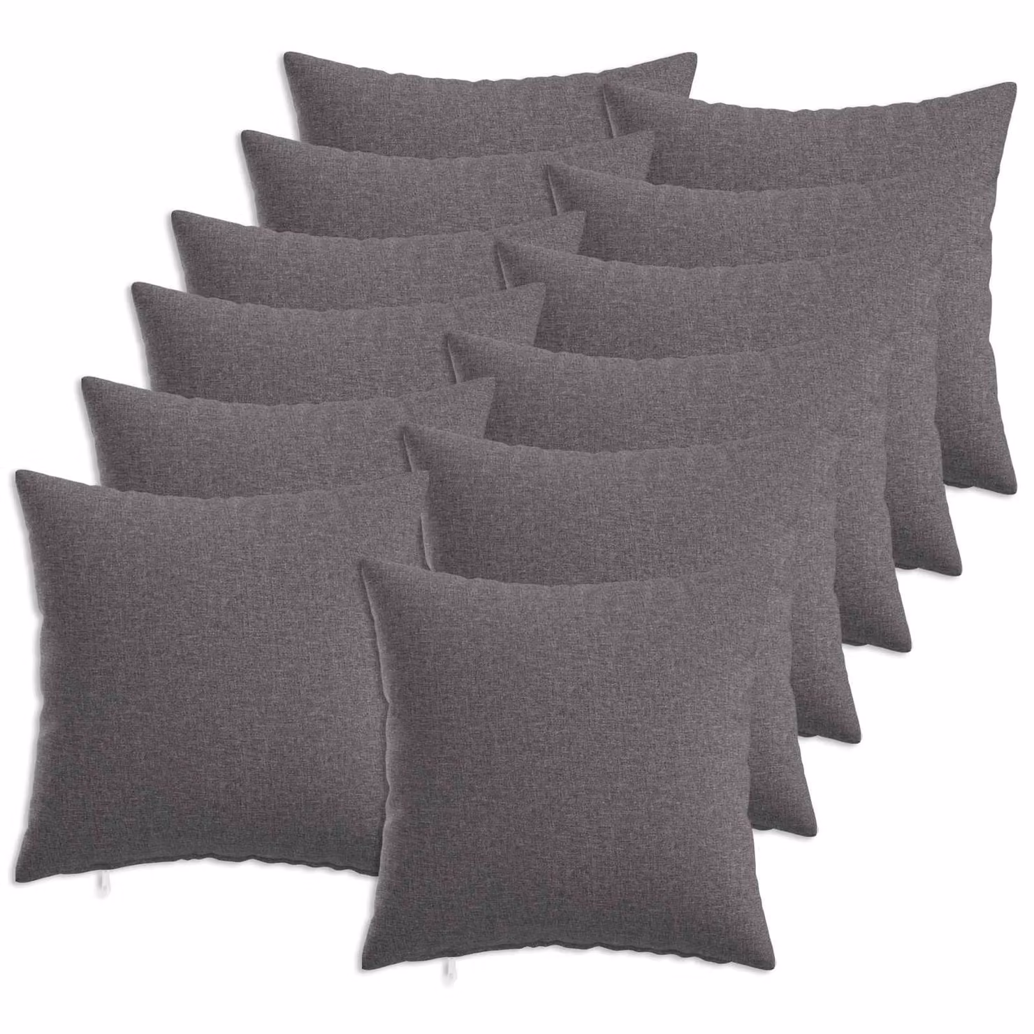 Set di 12 cuscini HEERLEN vidaXL grigio chiaro in tessuto con fodera lavabile L/P/H: 40 x 40 x 40 cm