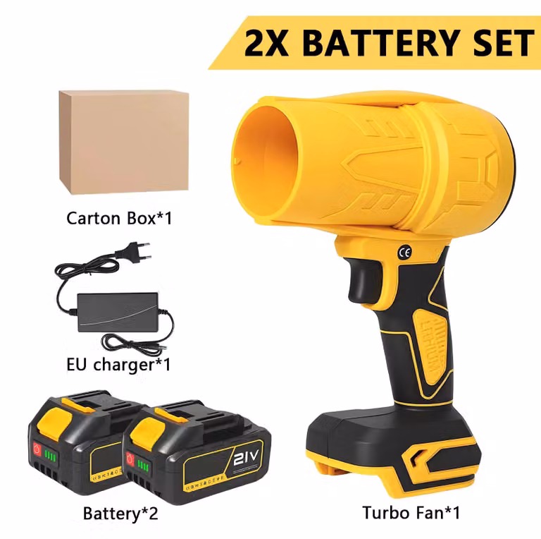 Soffiatore a batteria - Modello X50 - 3500 W - Motore brushless - 350 m/s - Batteria inclusa - Marca Braun