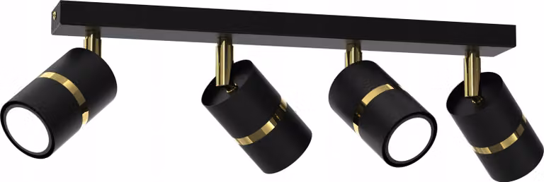 Lampada Da Soffitto Spot Con Striscia Led 4 X Gu10