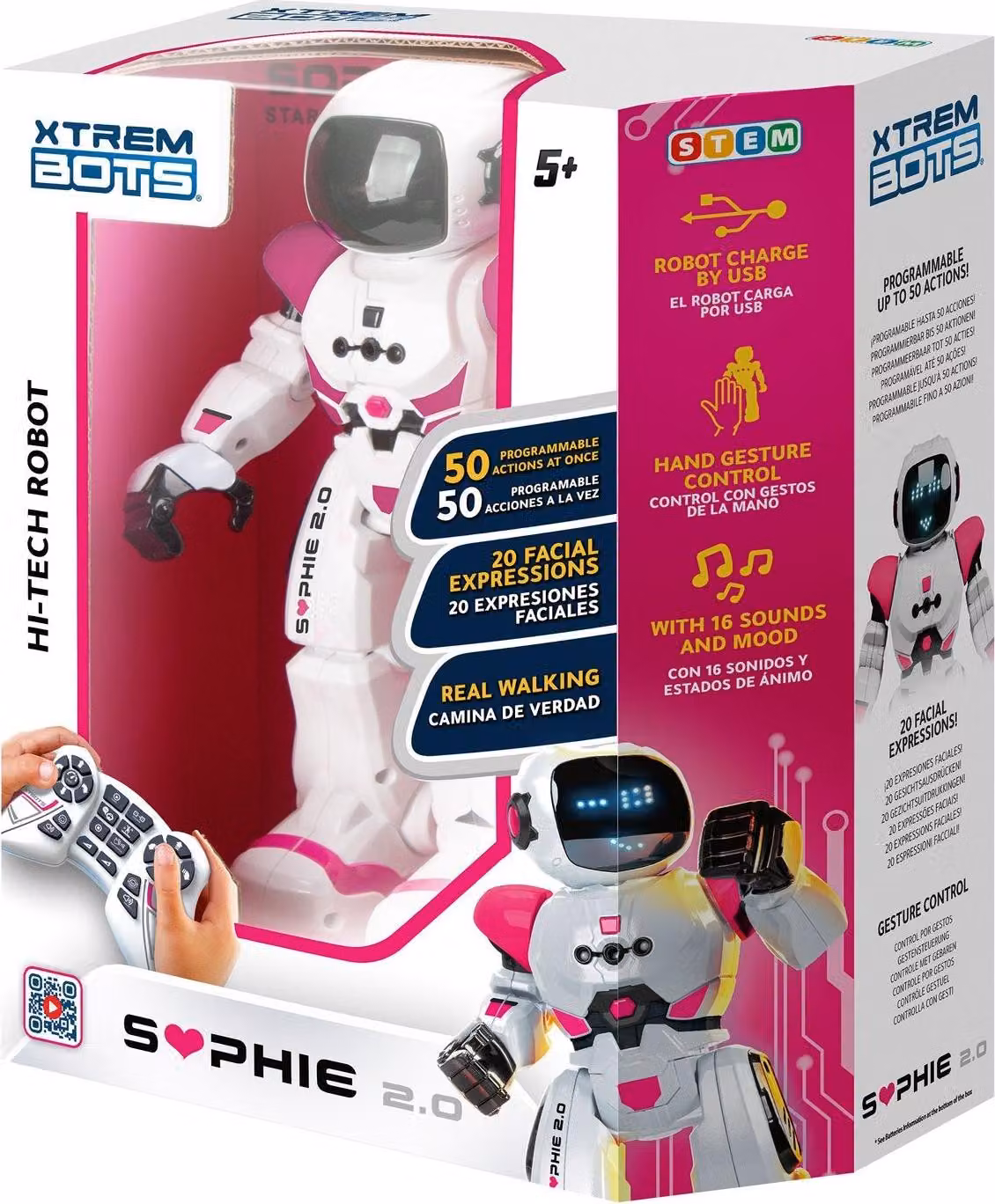 Robot interattivo Sophie 2.0 con controllo vocale e sensori