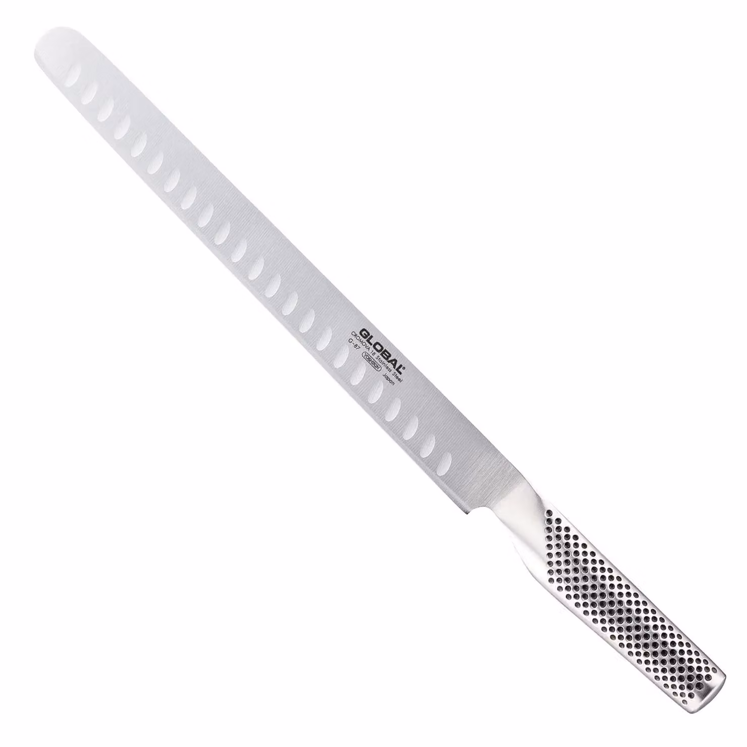Coltello per salmone e prosciutto alveolato cm 27 serie G di Global