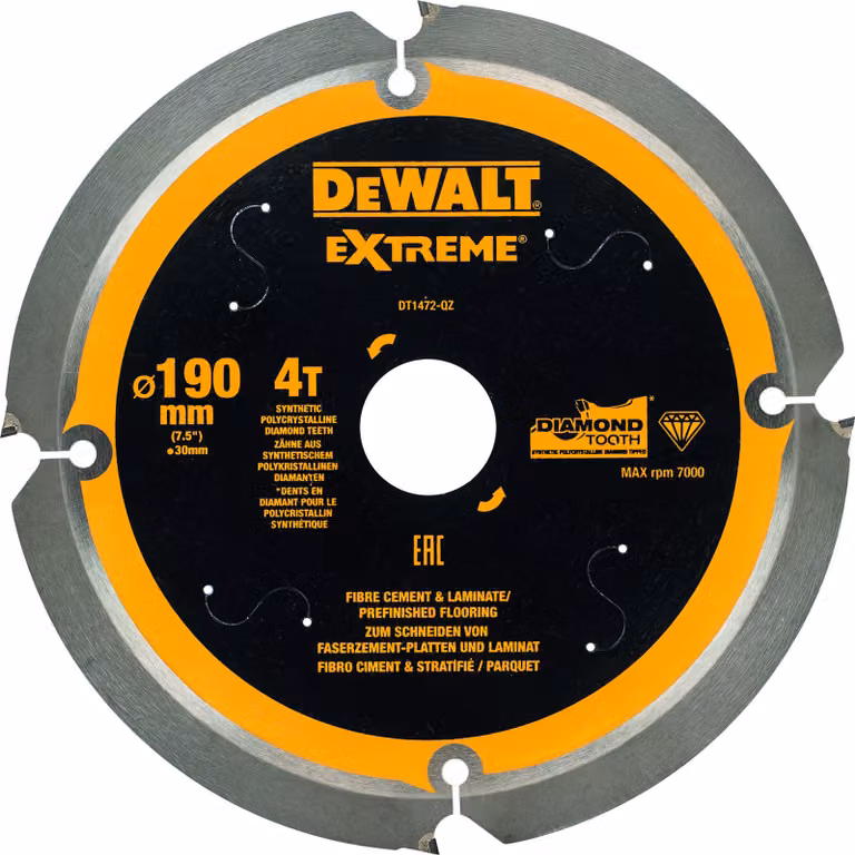 Lama circolare DEWALT PCD 190/30 mm 4Z DT1472-QZ