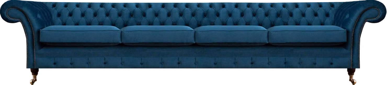 Wohnzimmer Chesterfield Einrichtung Polstermöbel Sofa Couch Viersitzer