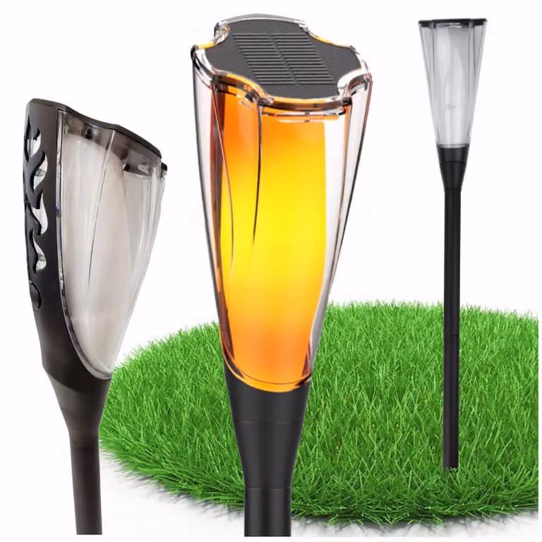 Lampione solare a torcia con effetto fiamma mobile Ecolight EC20738