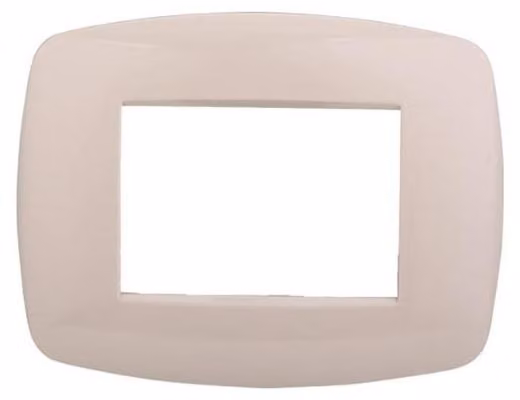 Ettroit placca compatibile Bticino Livinglight 3 moduli plastica slim colore sabbia - LN87309
