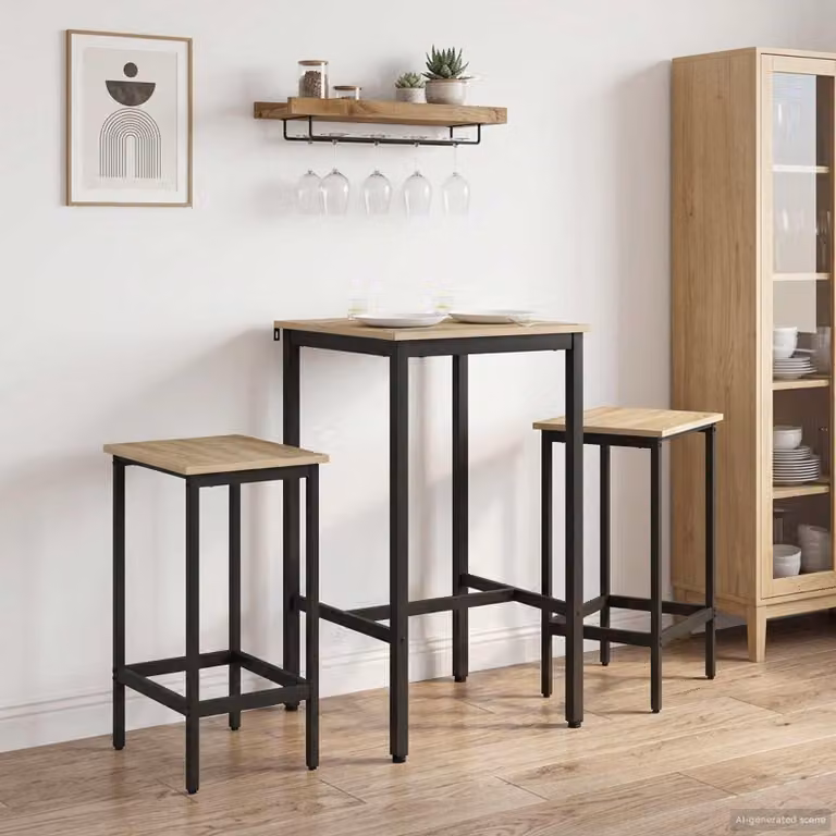 Maison Exclusive - Tavolino da bar, 52 x 52 x 90 cm, realizzato in materiale composito, finitura "Sonoma"