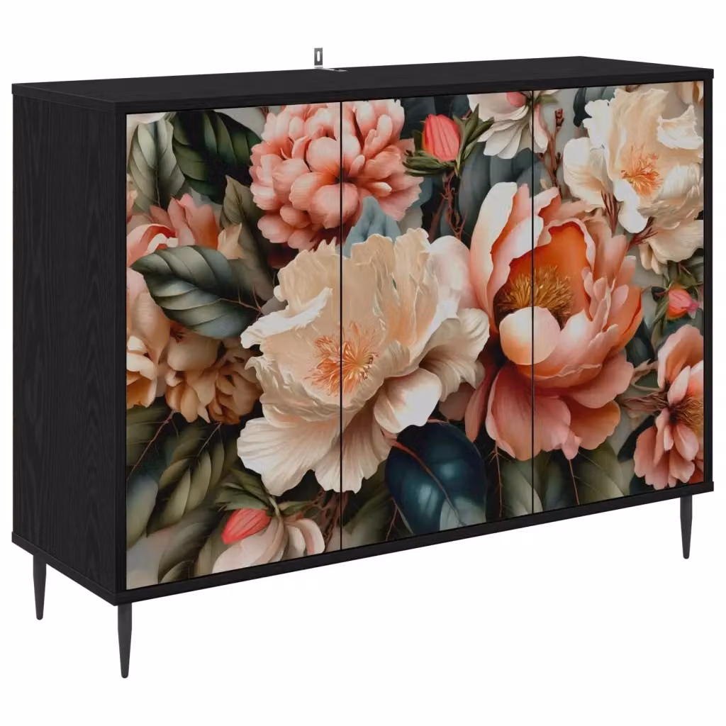Credenza moderna vidaXL BORNE in rovere nero L/P/H: 102 x 33 x 76 cm – 2