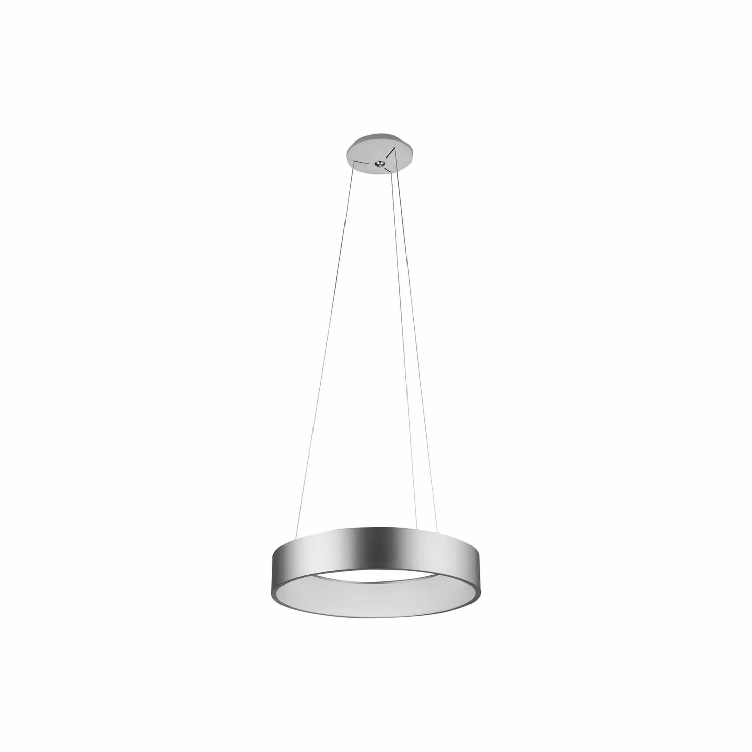 Aluminor Epsilon lampada LED a sospensione, Ø 62 cm, argento, Cromo / Argento, Soggiorno / Sala da pranzo, Alluminio, Moderno