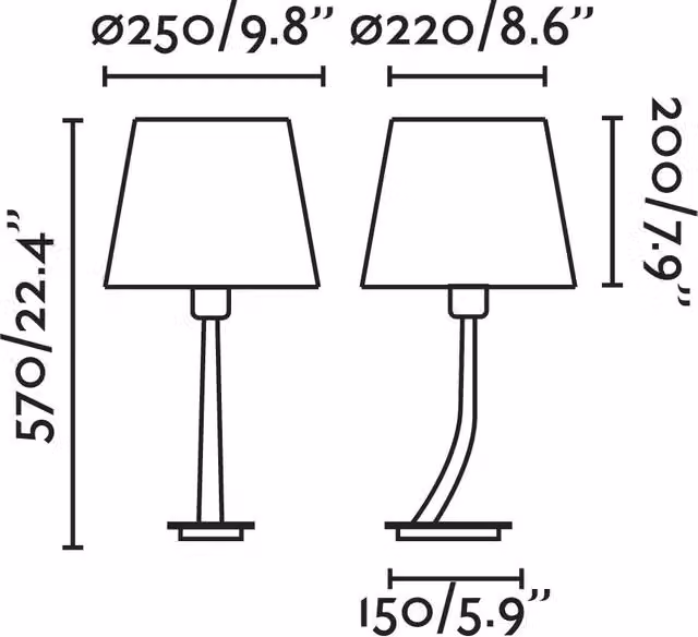 REM Lampada da Tavolo Faro Barcelona in Metallo e Tessuto, Colore Bianco e Bronzo