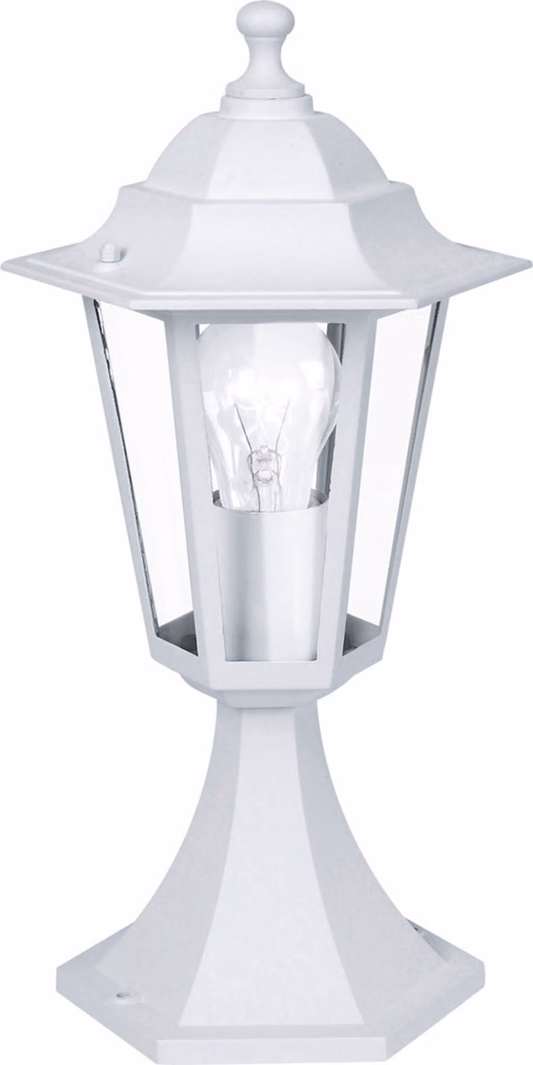 Lampione Per Esterno Classico Laterna 5 Alluminio Bianco 1 Luce E27