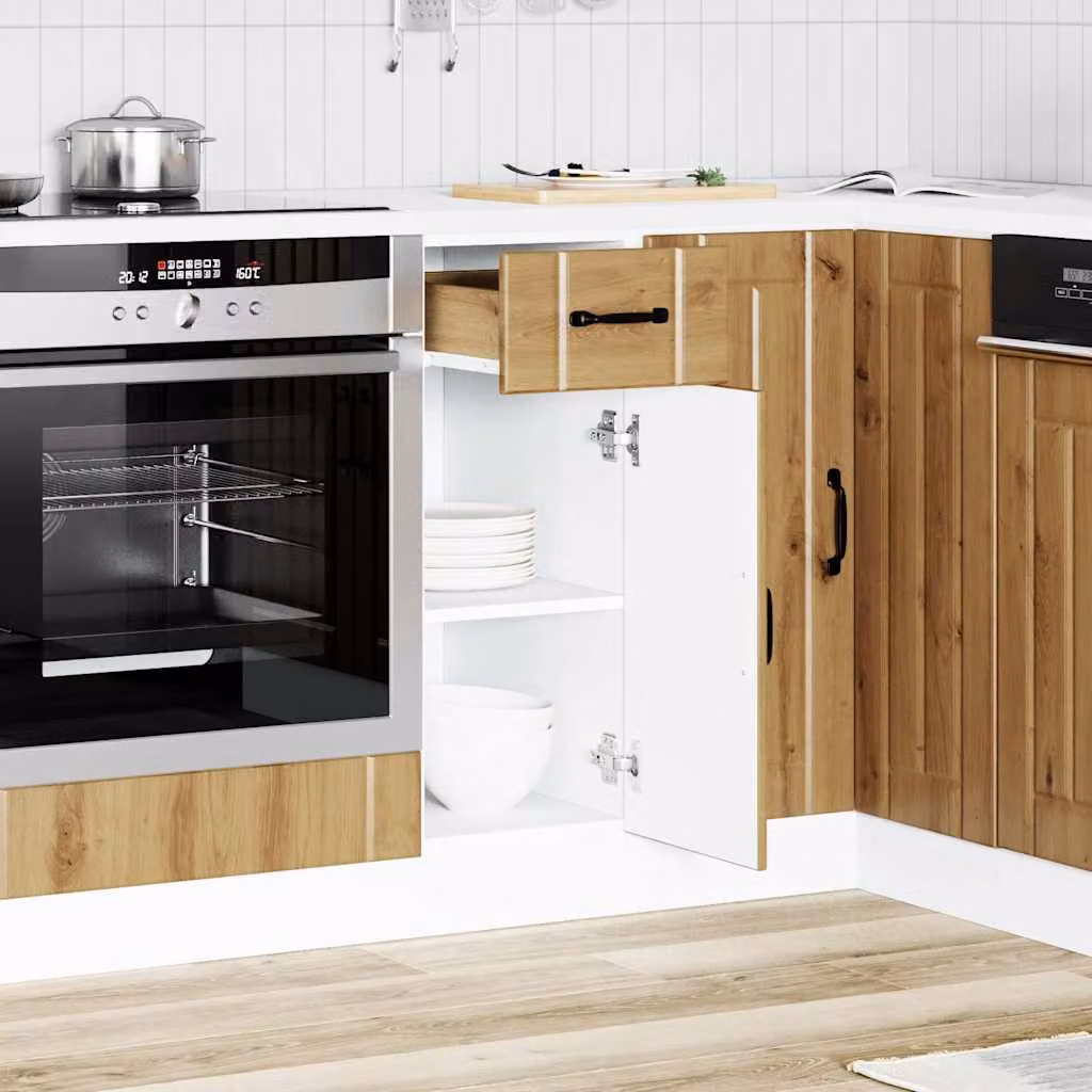 vidaXL Base da Cucina Lucca Rovere Artigianale in Legno Multistrato