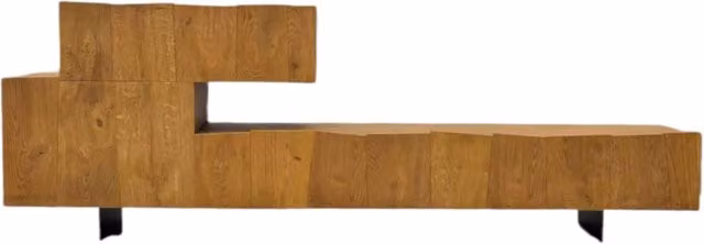 Porta TV moderno in legno rovere nodato e metallo di Mobili 2G, colore marrone, L: 180 cm, P: 45 cm, H: 79 cm – 2