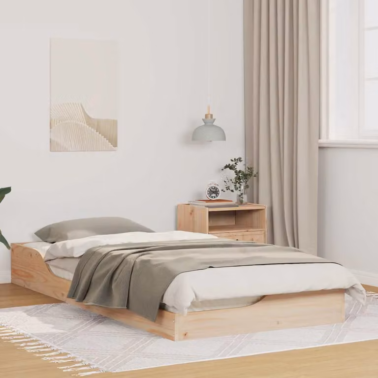 Struttura del letto con cassetti vidaXL in pino massello marrone L/P/H: 200 x 80 x 83,5 cm