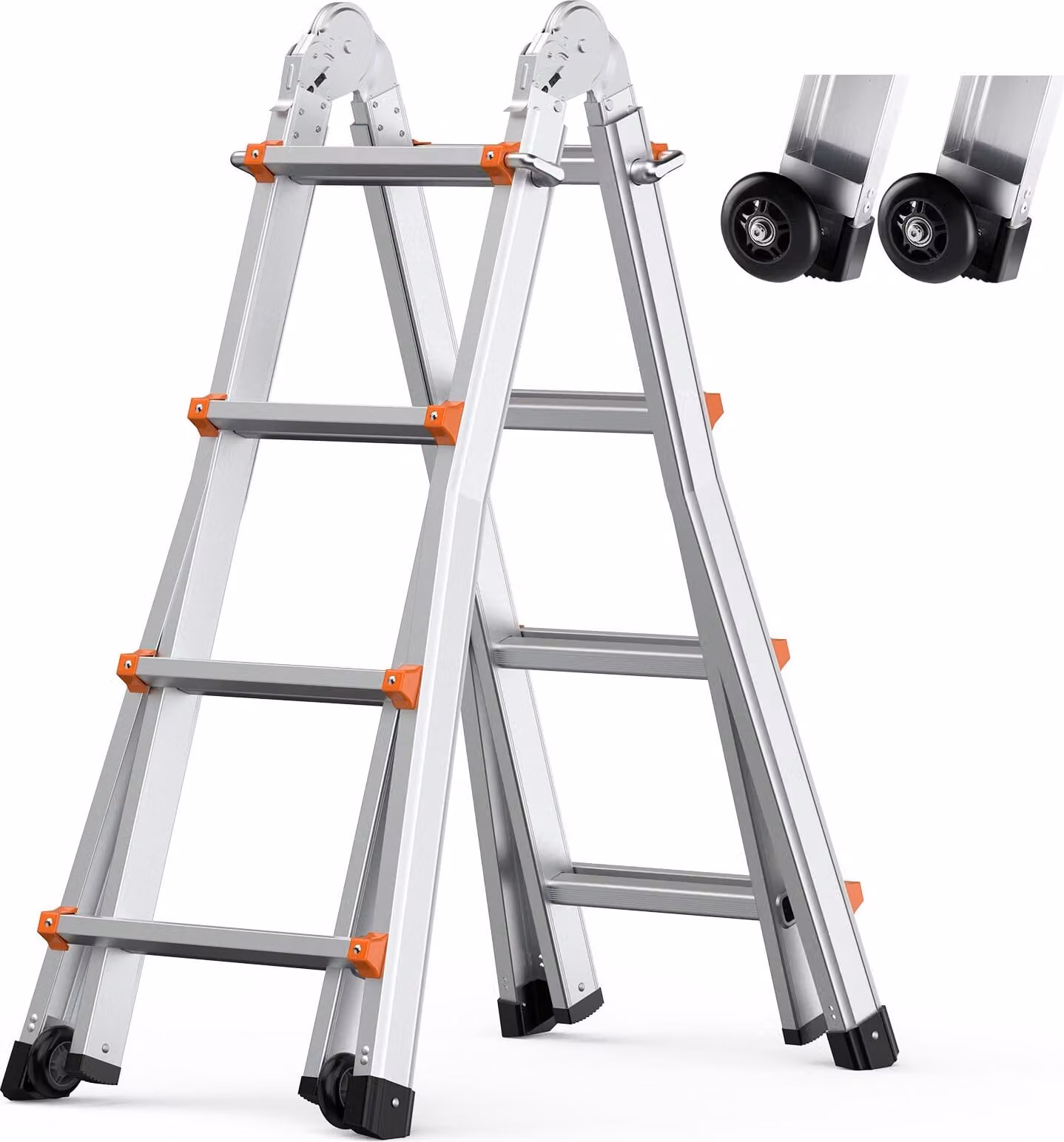 Scala telescopica A-frame 15 FT estensione multifunzione per compiti a casa