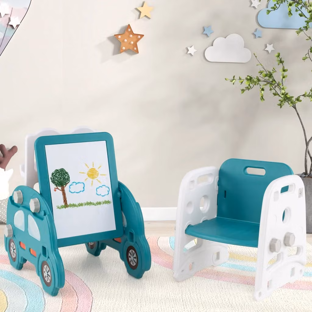 Set scivolo 5 in 1 Design Mania pieghevole e convertibile per bambini, colore verde – 2