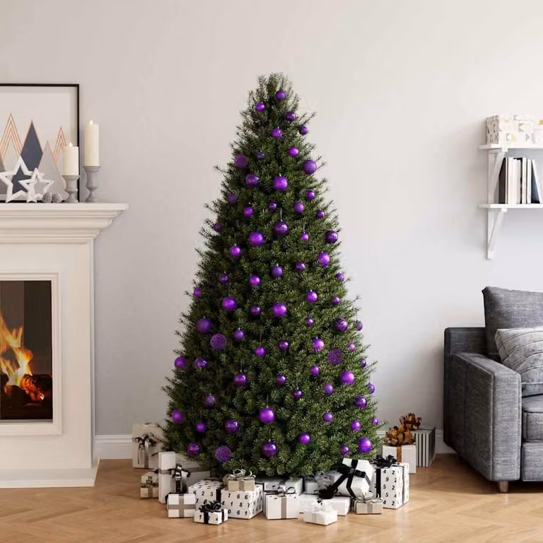 vidaXL Set Palline di Natale 100 pz Viola