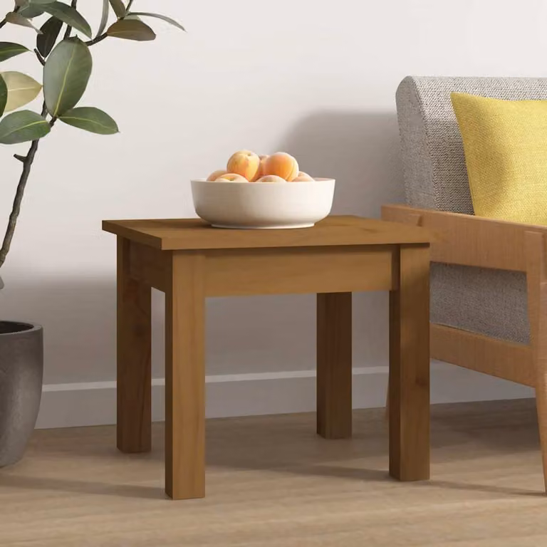 vidaXL Tavolino marrone miele 35x35x30 cm in legno di pino massiccio - Tavolino - Tavolini - Tavolino - Tavolino da divano