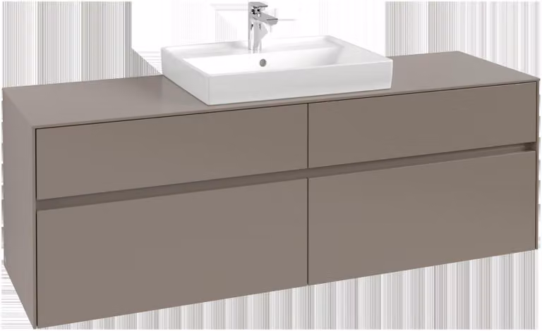Villeroy & Boch Collaro Meuble sous-lavabo, 4 tiroirs, lavabo au centre, 1600x548x500mm, C02500AB, C02500AB