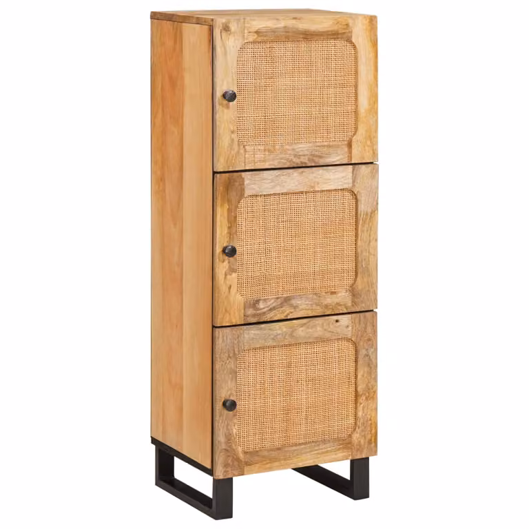 Credenza moderna vidaXL in legno di mango massello marrone L 40 cm x P 33 cm x H 110 cm