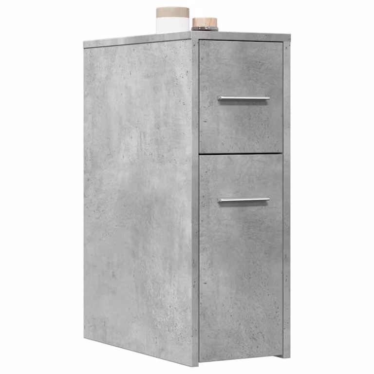 Armadietto da bagno vidaXL con ante e cassetti, Grigio, L/P/H: 22 x 44 x 61,5 cm