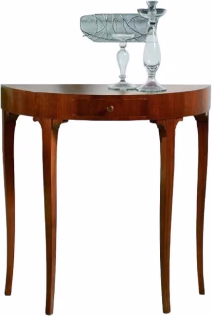Consolle in legno con un cassetto e intarsio tinta noce Mobili 2G L: 81 cm, P: 34 cm, H: 80 cm – 3