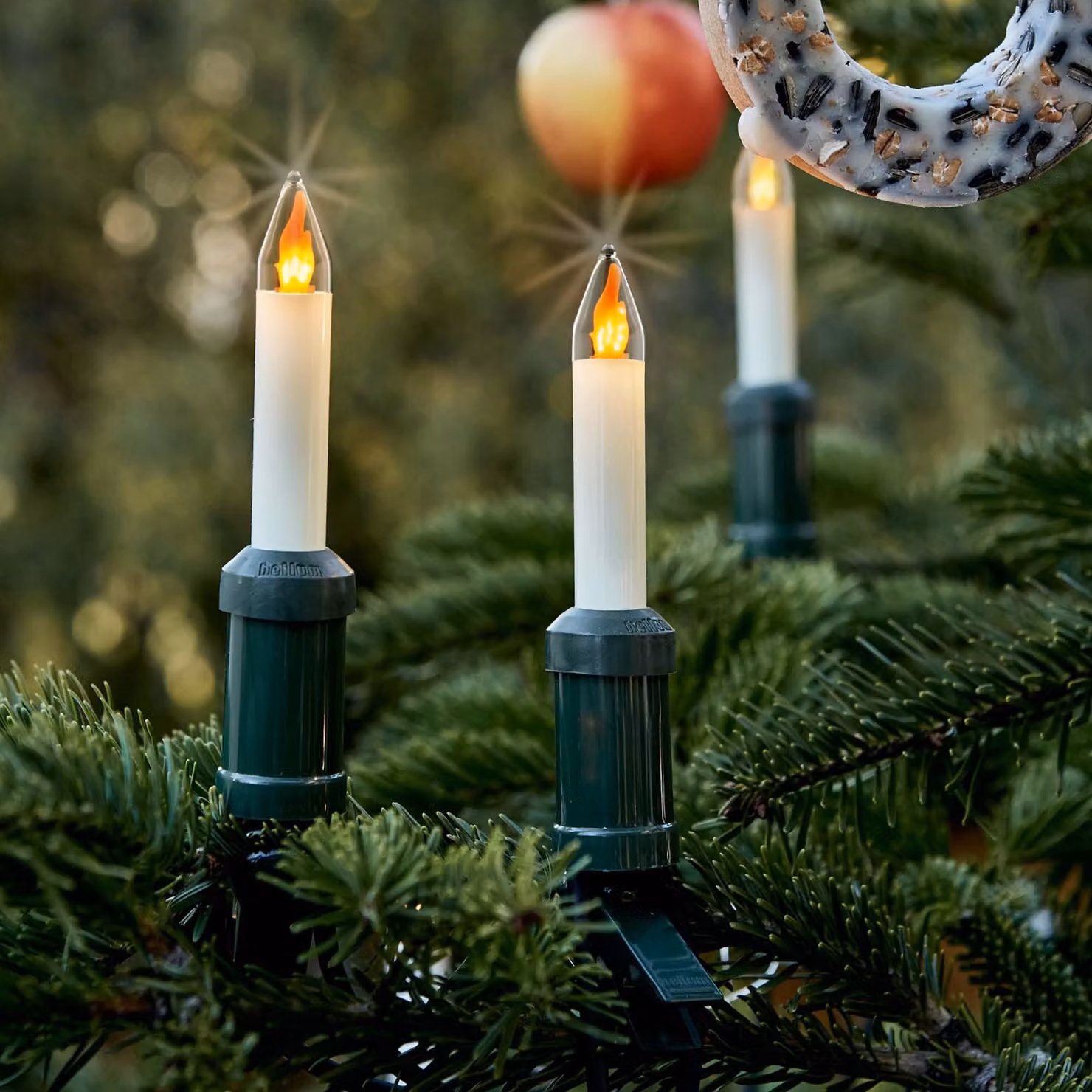Stringa di candele a filamento LED "effetto fiamma" 20 pz. 15W 22m bianco caldo
