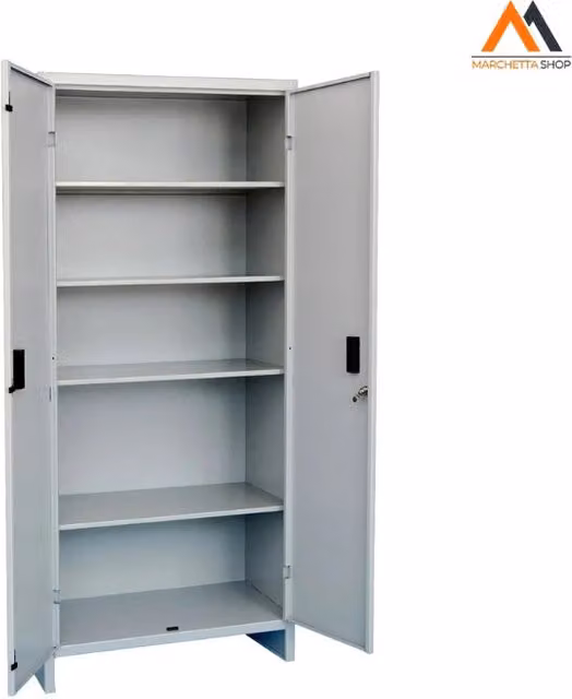 Armadio TuttoPiani Pratiko Prometal in acciaio smaltato grigio L/P/H: 60 x 40 x 180 cm