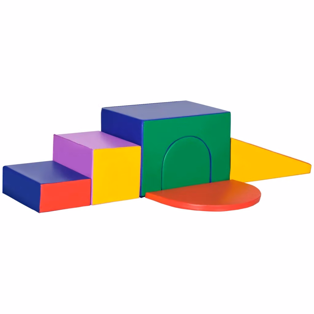 Set da gioco creativo per bambini da 1 a 3 anni con 7 blocchi in schiuma multicolore L/P/H: 170 x 130 x 40 cm – 2