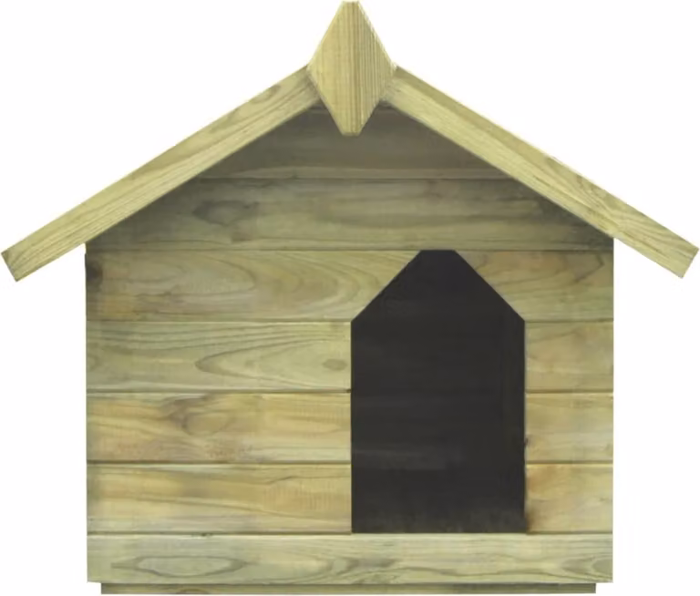 vidaXL Cuccia per cani con tetto in legno di pino impregnato