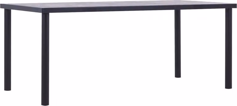 Maison Exclusive - Tavolo da pranzo nero e grigio cemento 180 x 90 x 75 cm in MDF