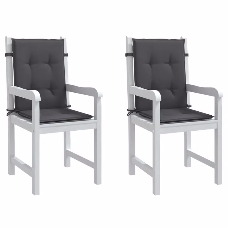 Set di 2 cuscini per sedia vidaXL in poliestere, colore antracite mélange, L 100 cm x P 50 cm x H 4 cm
