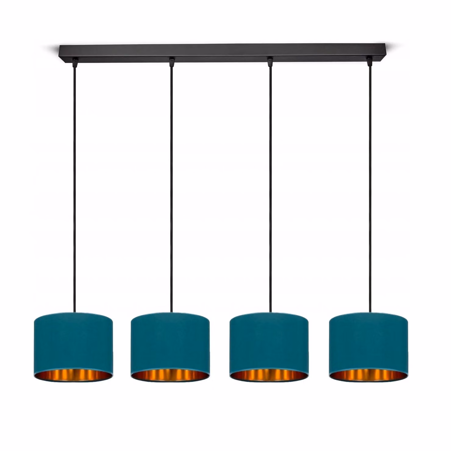 Lampada da soffitto turchese lampada velour vintage moderna E27 lampada di design a 4 luci N230-H4-T