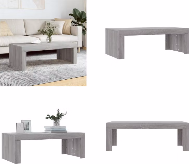 vidaXL Tavolino Grigio Sonoma 102x50x36 cm Materiale a base di legno - Tavolino - Tavoli da caffè - Tavolino - Tavolino da divano