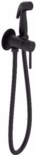 kielle Oudee - Set di rubinetti a leva da incasso con doccetta per bidet, nero opaco 10402204