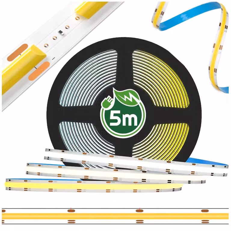 Striscia LED COB 320LED 7W/m 4000K 630lm/m IP20/5m/P